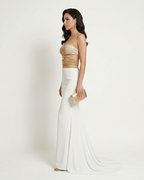 Aurelia | Vestido Imperio Dorado