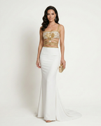 Aurelia | Vestido Imperio Dorado