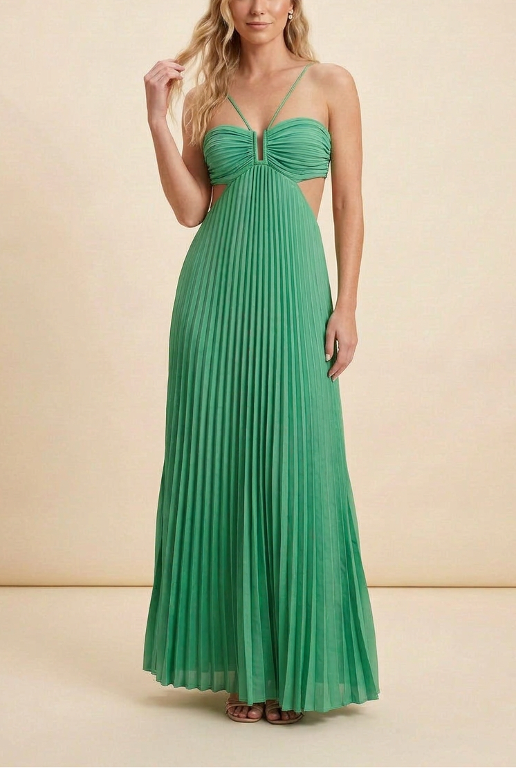 Vestido · Azul Cuello Halter