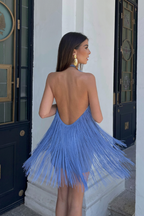 Vestido Corto · Rojo Cuello Halter