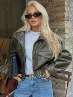 Eliana | Biker Oversize Efecto Piel