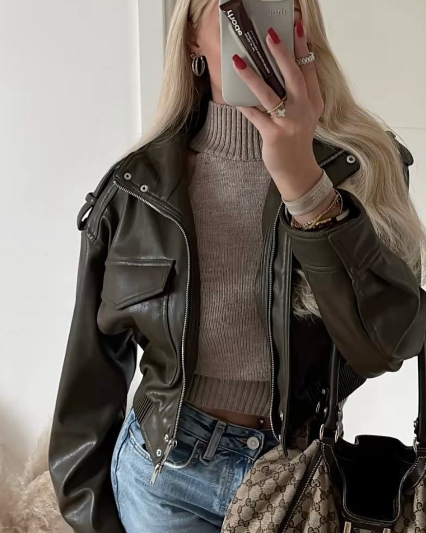 Eliana | Biker Oversize Efecto Piel