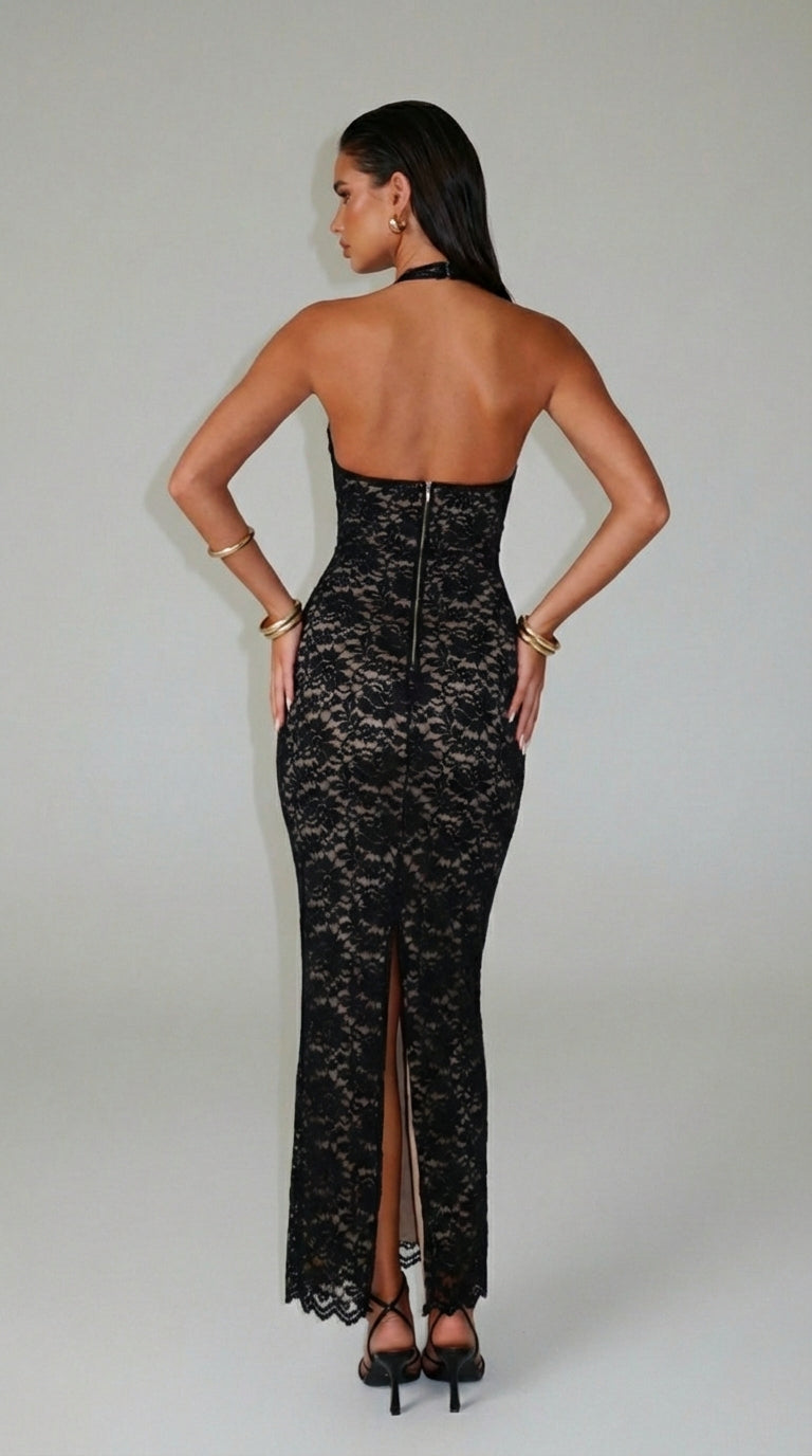 Victoria | Vestido Halter de Encaje