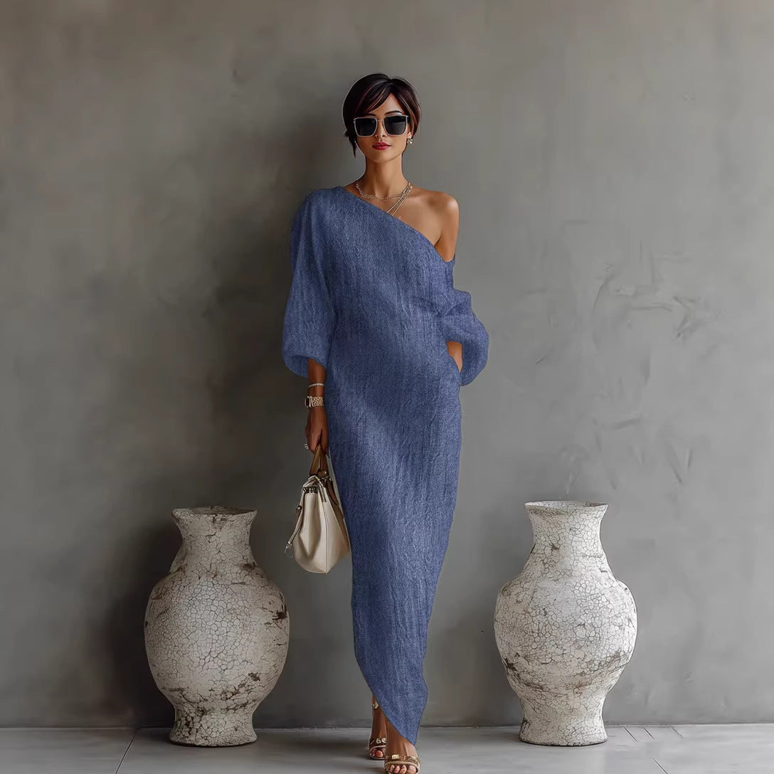 Vestido Largo · Gris