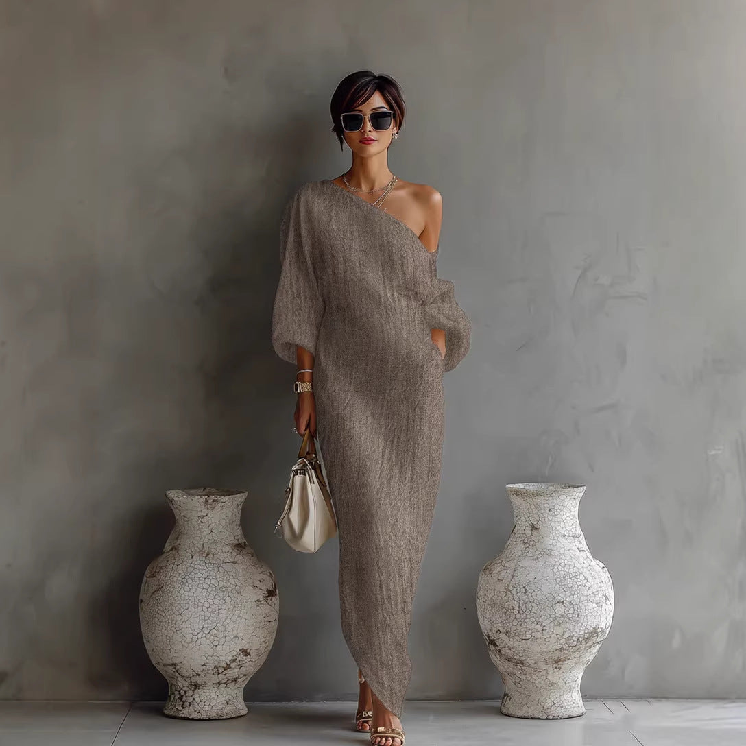 Vestido Largo · Gris