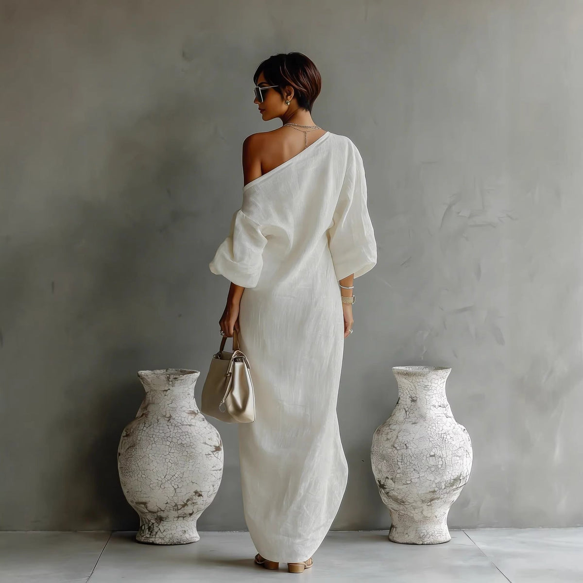 Vestido Largo · Gris
