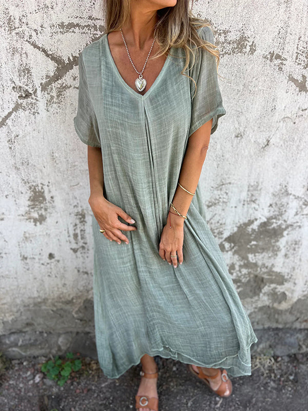 Vestido Largo · Lino Oversize