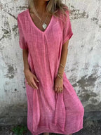 Vestido Largo · Lino Oversize