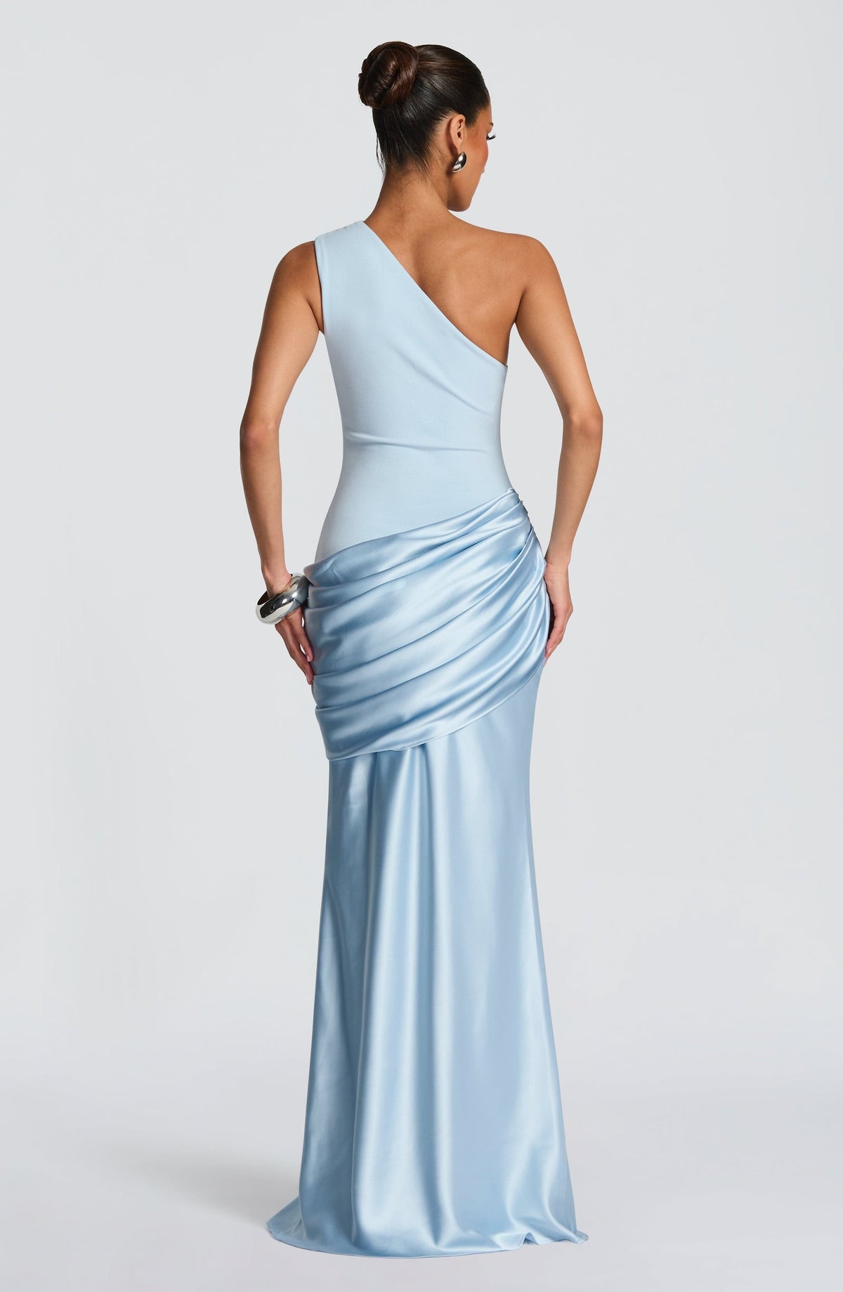 Vestido · Marrón Asimétrico