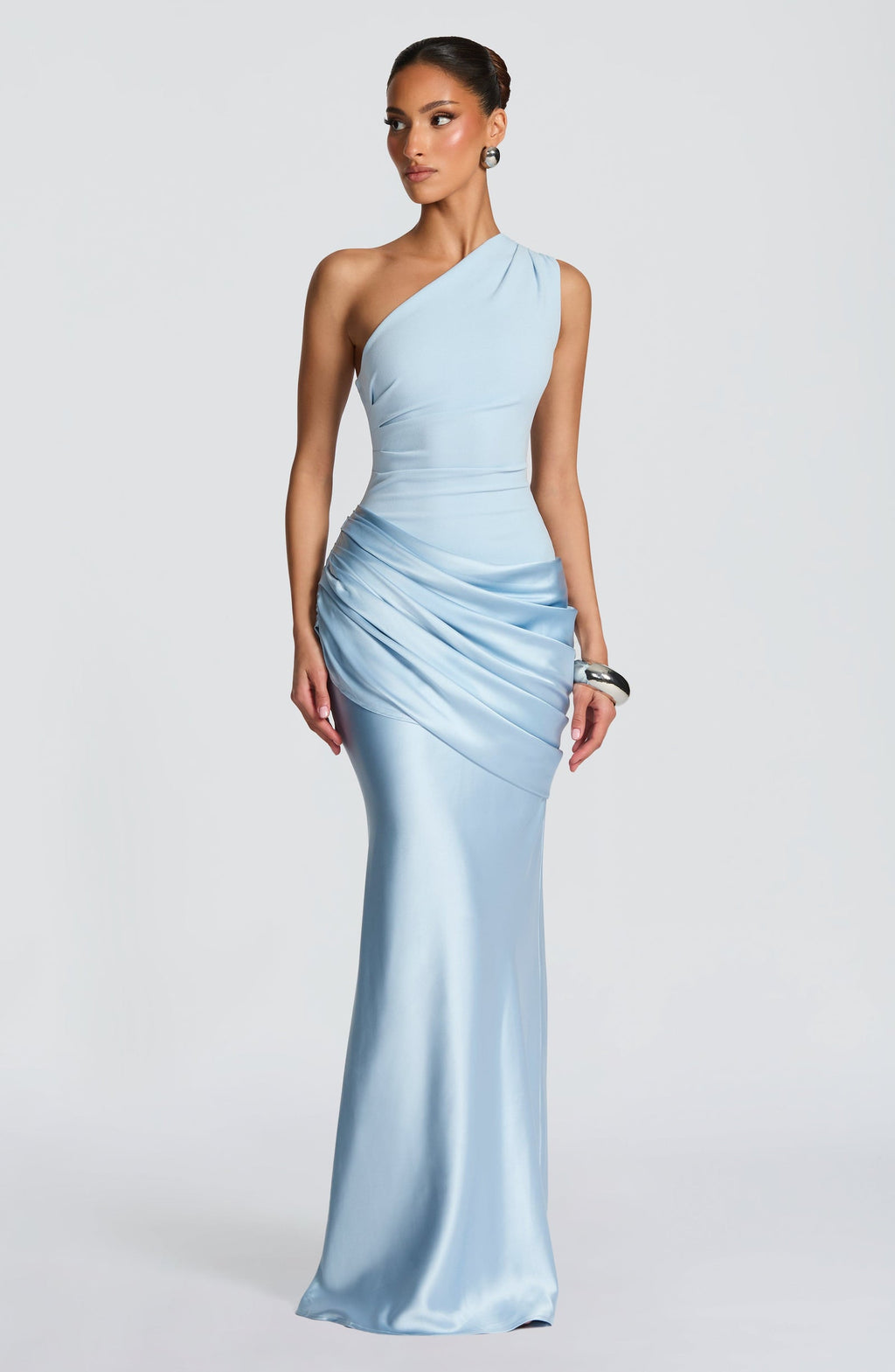 Vestido · Marrón Asimétrico