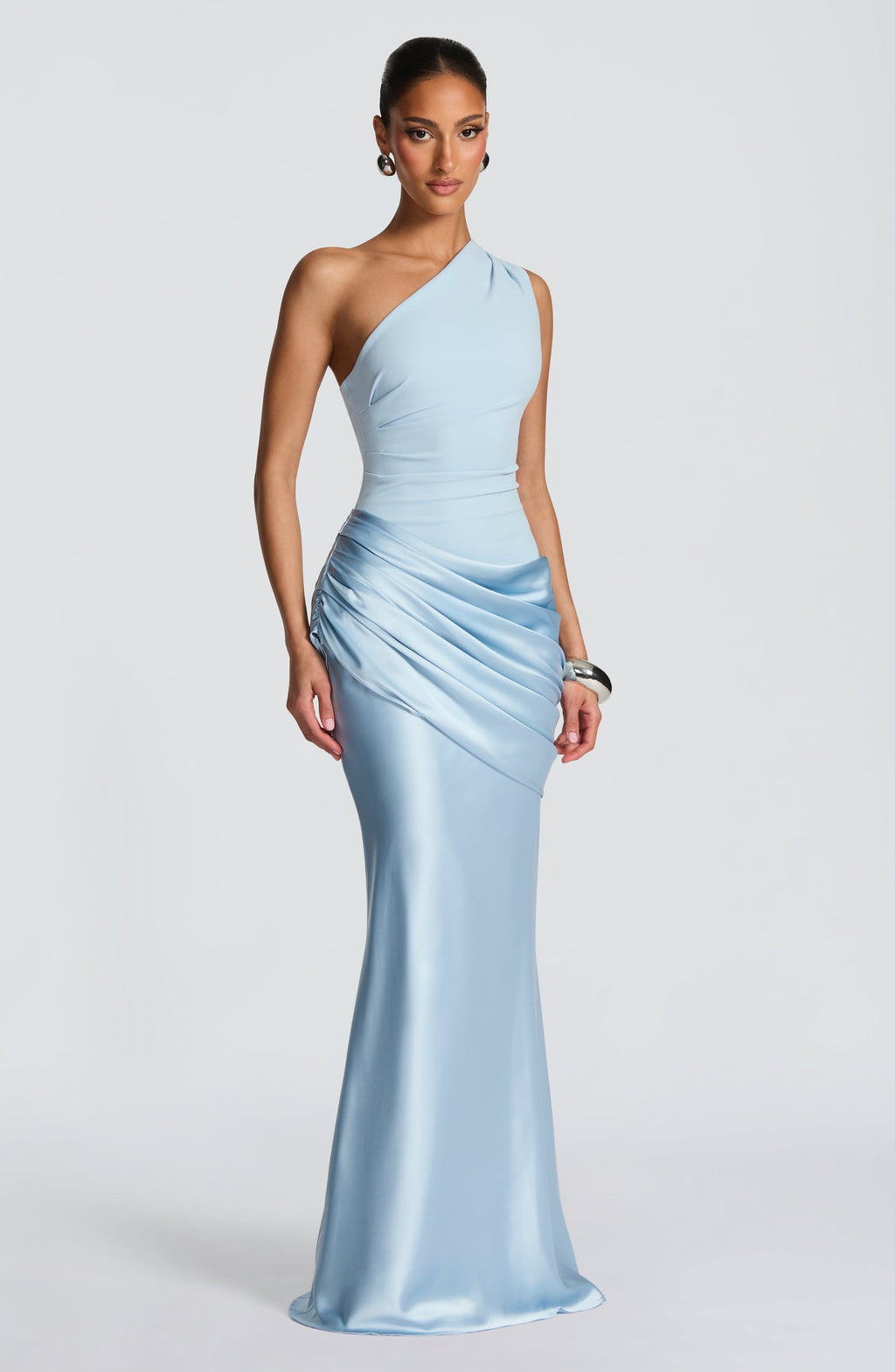 Vestido · Marrón Asimétrico
