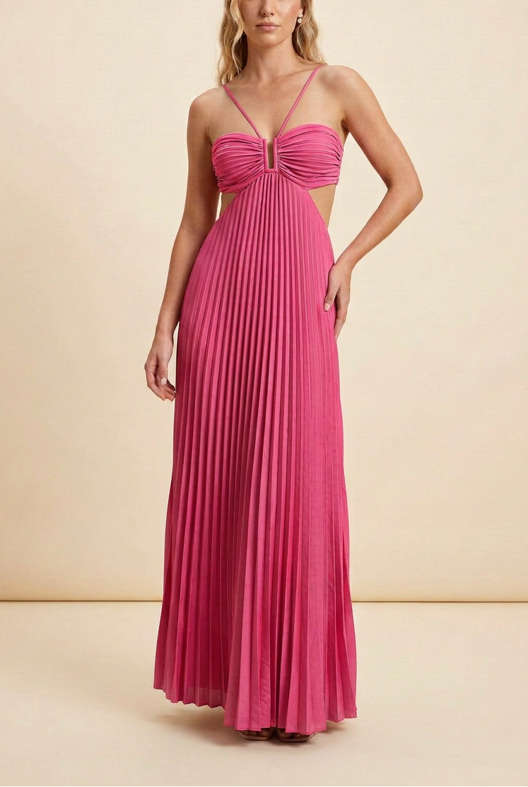 Vestido · Azul Cuello Halter