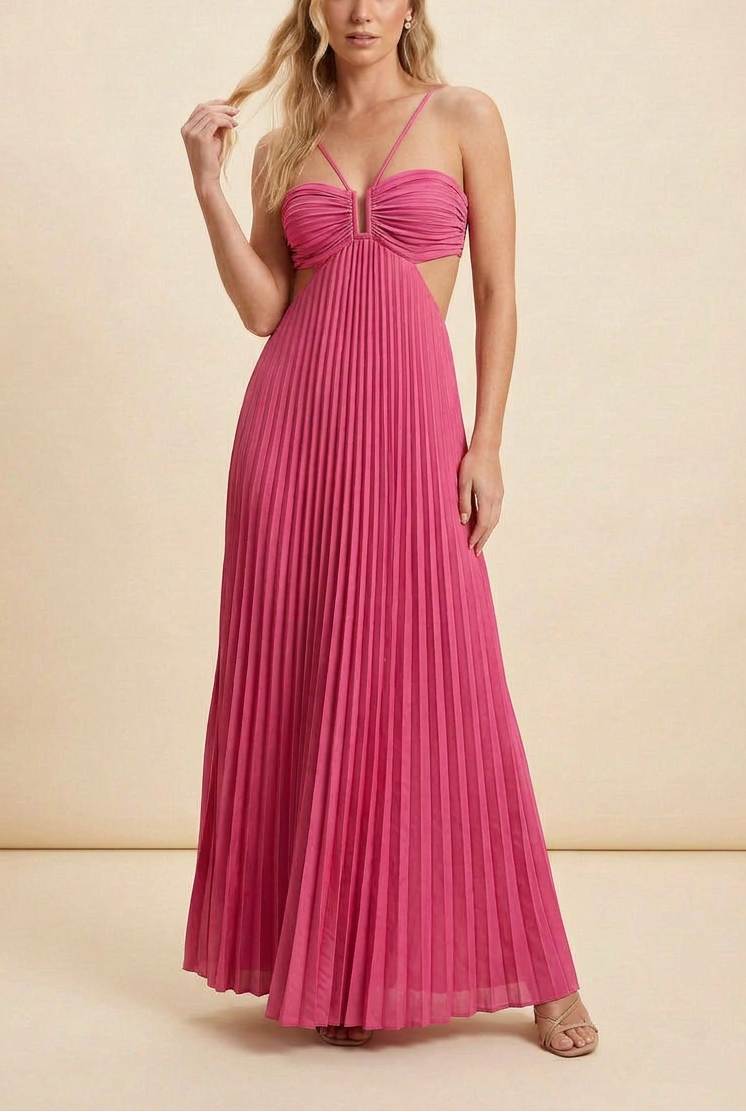 Vestido · Azul Cuello Halter