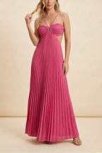 Vestido · Azul Cuello Halter