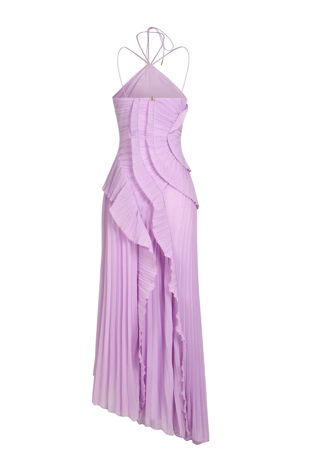 Vestido Largo · Lila Plisado