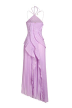 Vestido Largo · Lila Plisado