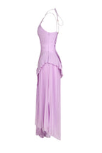 Vestido Largo · Lila Plisado