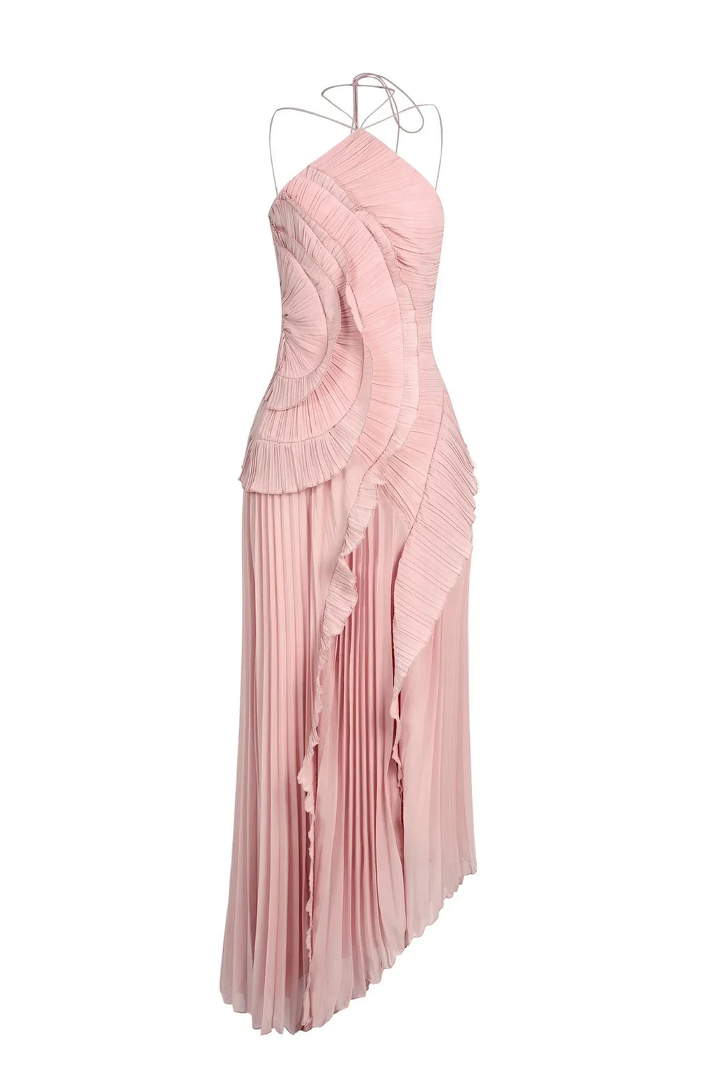 Vestido Largo · Lila Plisado