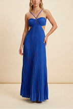 Vestido · Azul Cuello Halter