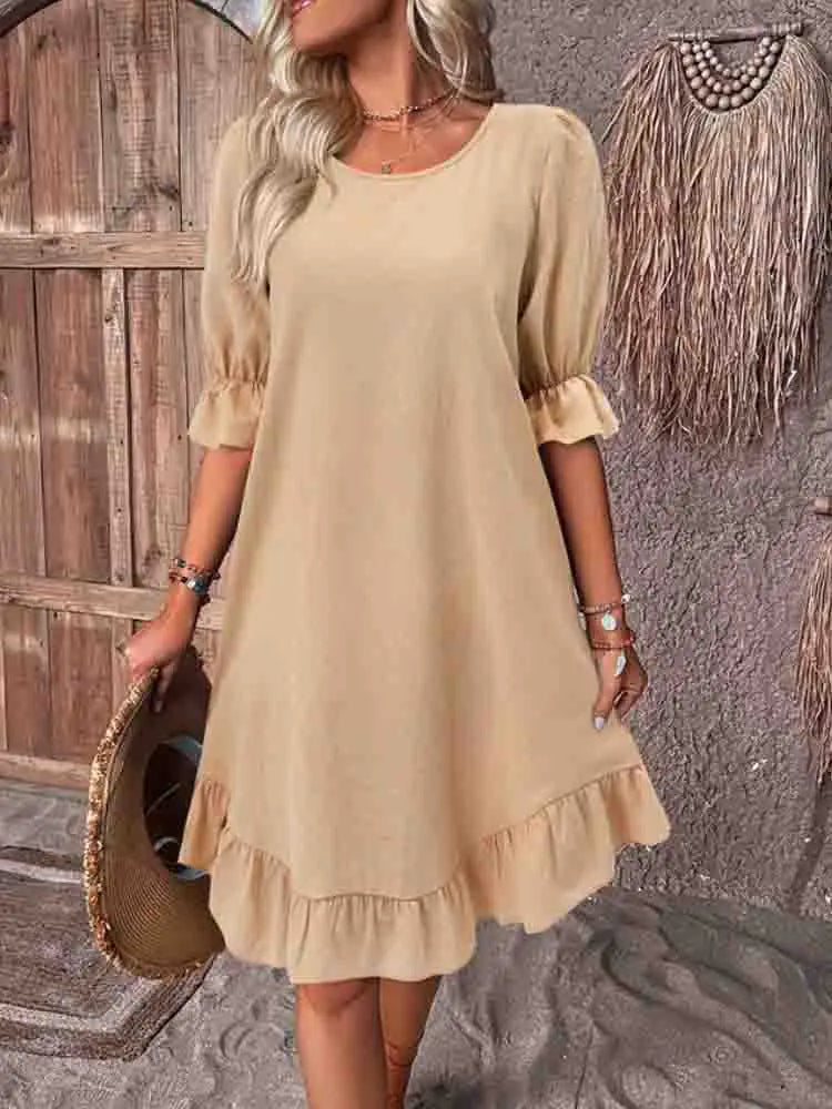 Vestido Corto · Volantes
