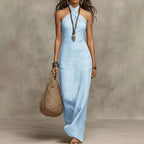 Vestido Largo · Cuello Halter