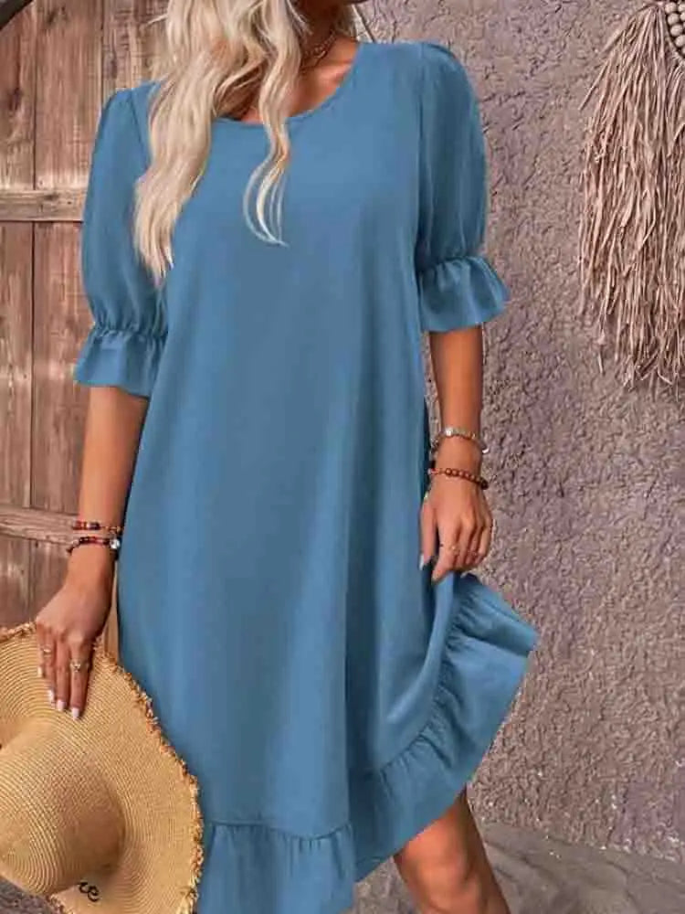 Vestido Corto · Volantes