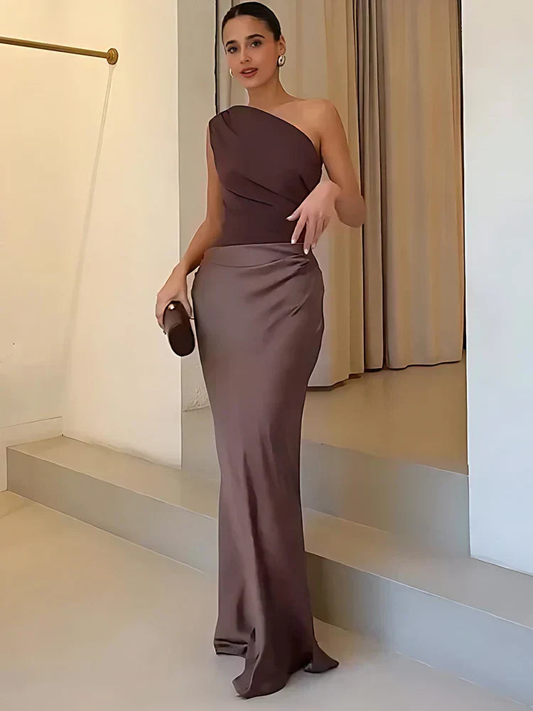 Laya | Vestido Largo Satinado