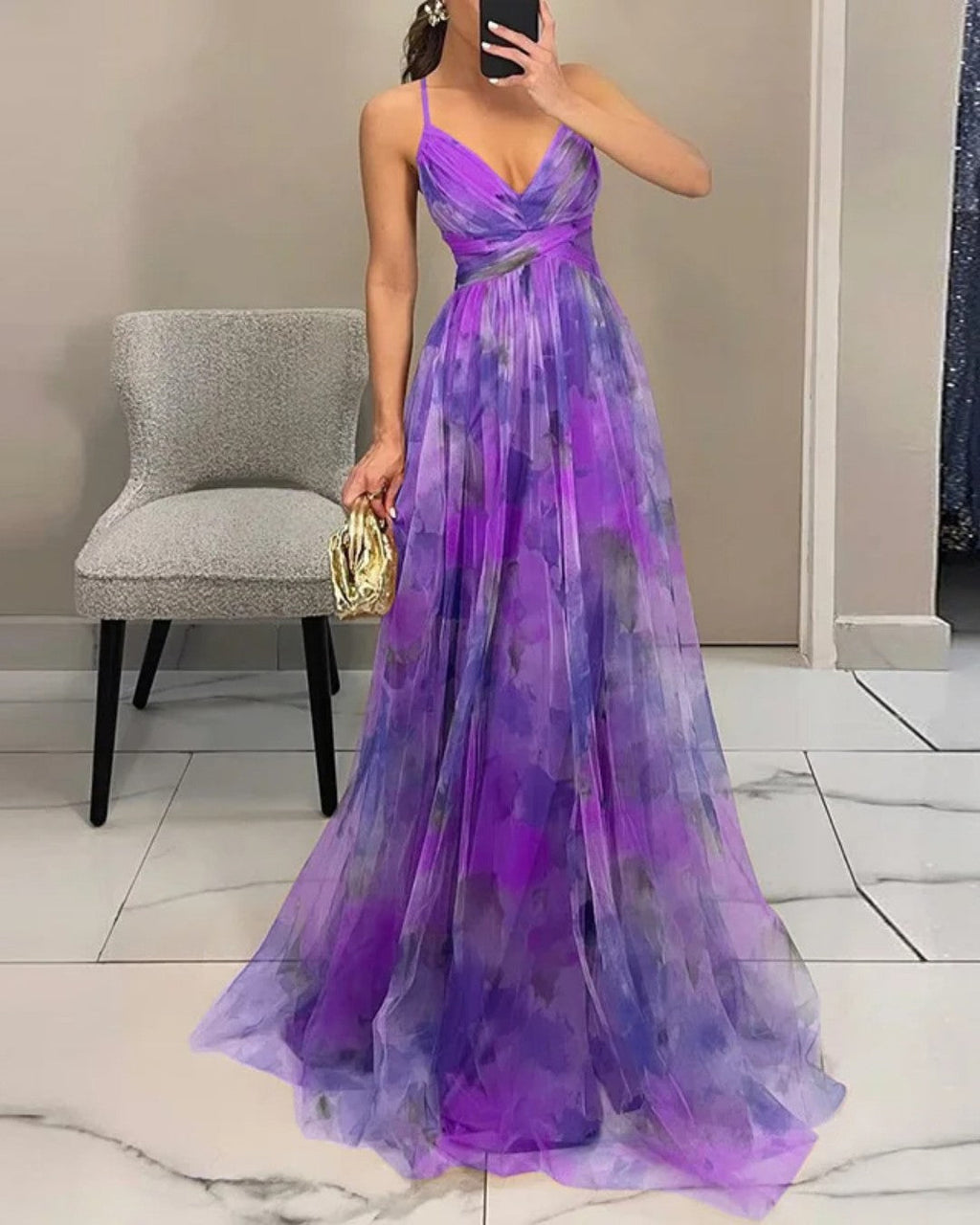 Giselle | Ravissante Vestido longue à imprimé floral