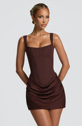 Vestido · Marrón Corsé