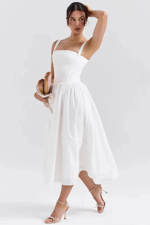 Vestido Midi · Rojo Cuadros Vichy
