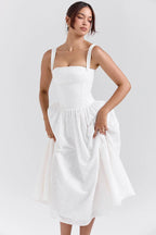 Vestido Midi · Rojo Cuadros Vichy