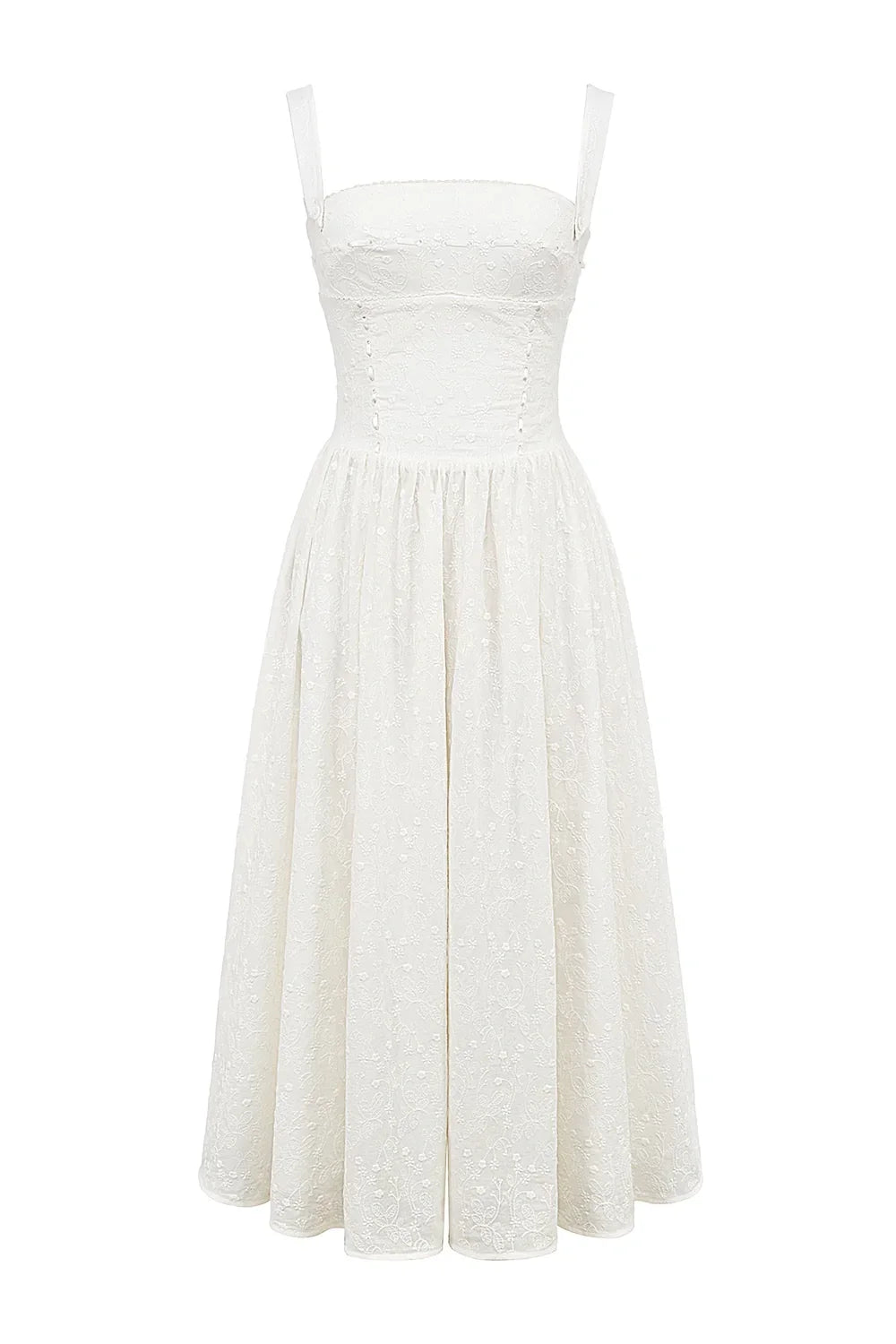Vestido Midi · Rojo Cuadros Vichy