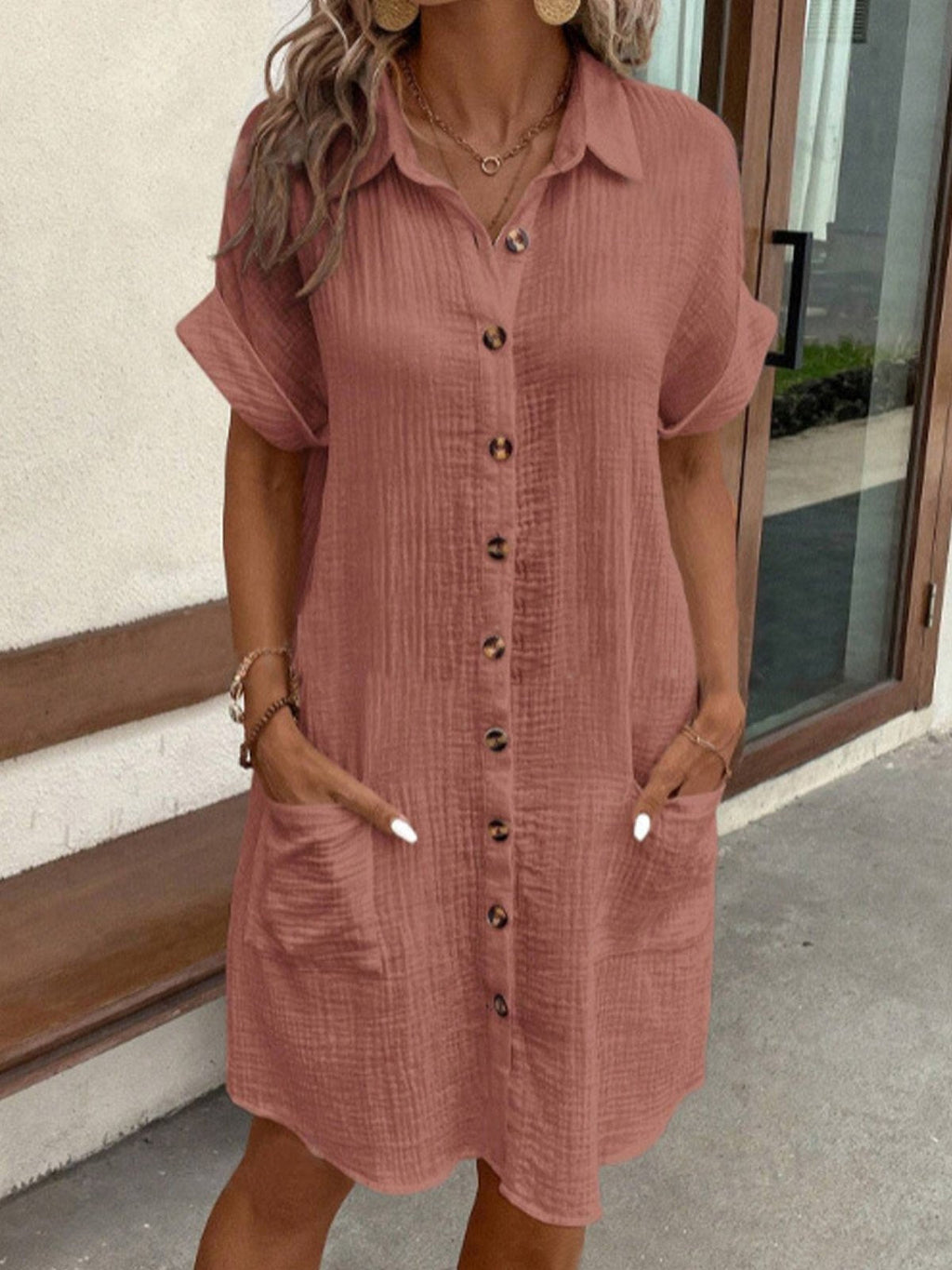 Vestido Camisero · Rojo