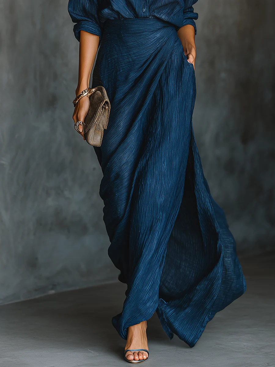 Celina | Vestido Camisero Drapeado