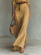 Vestido Camisero · Caqui con Cinturón