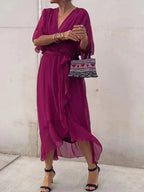 Vestido Midi · Gasa con Cinturón