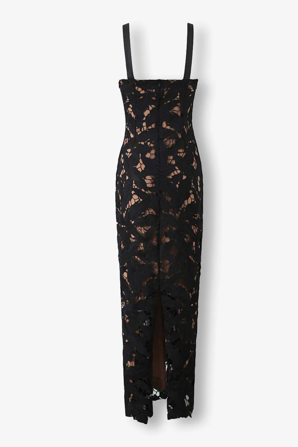 Vestido Largo · Negro Encaje