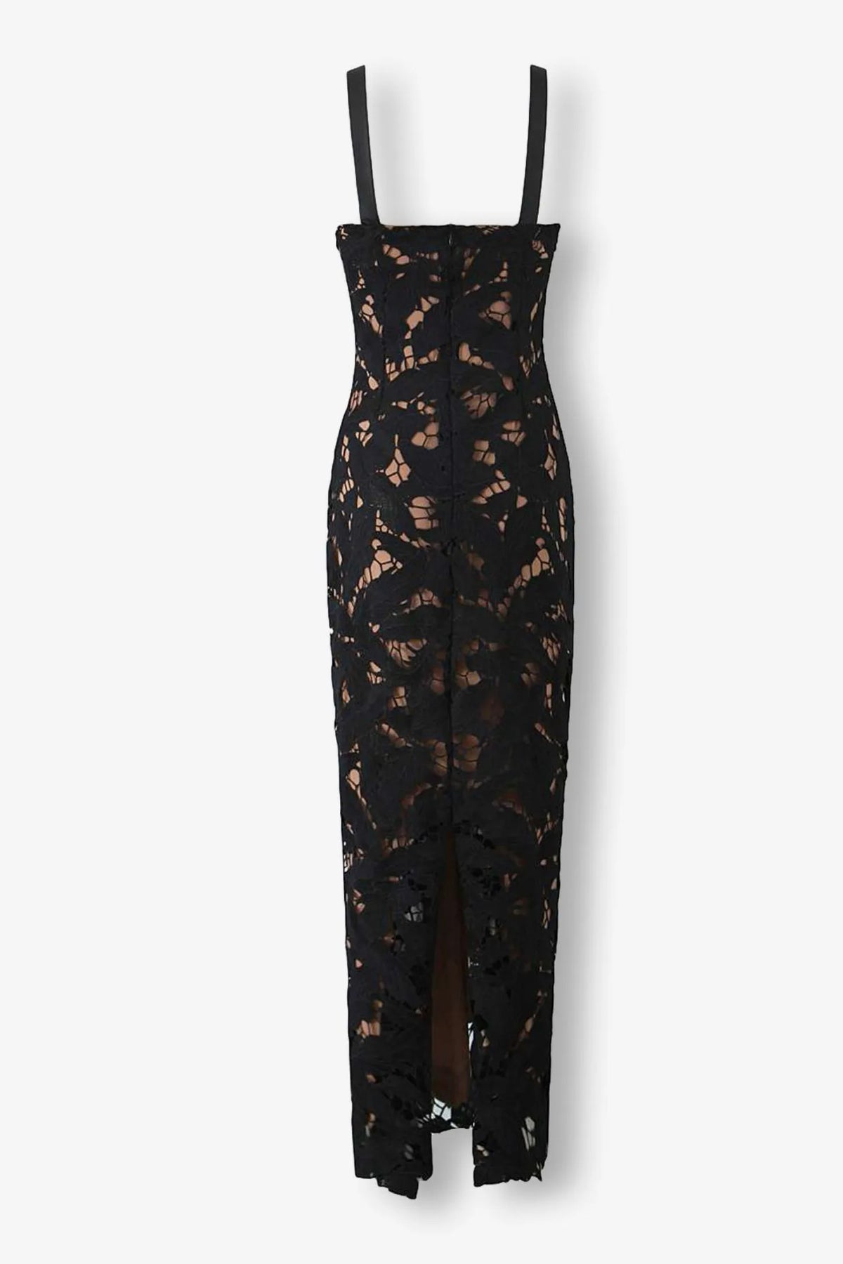 Vestido Largo · Negro Encaje