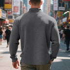 Sudadera · Rojo Texturizado Cuarto de Cremallera