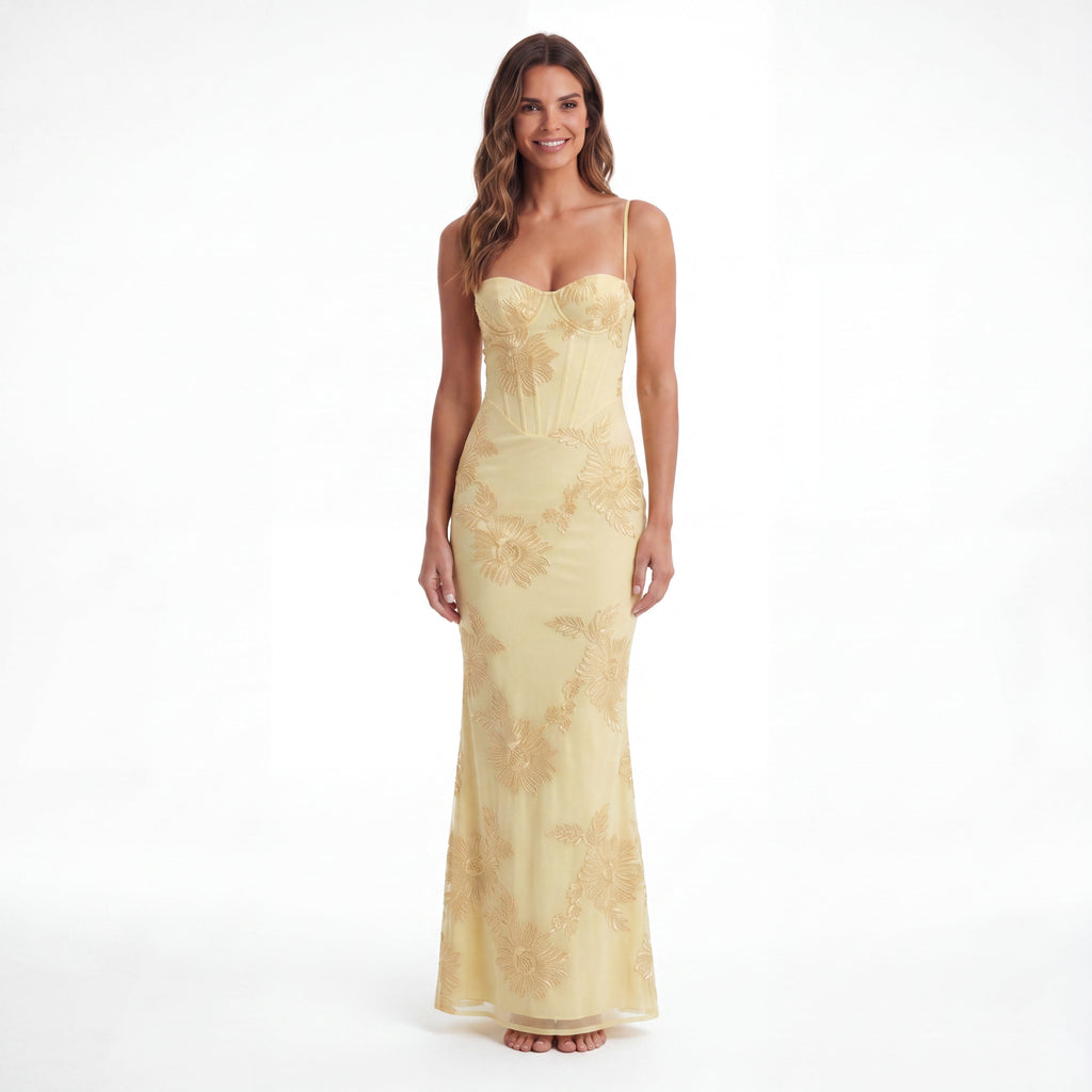 Lucero | Vestido Floral de Gala