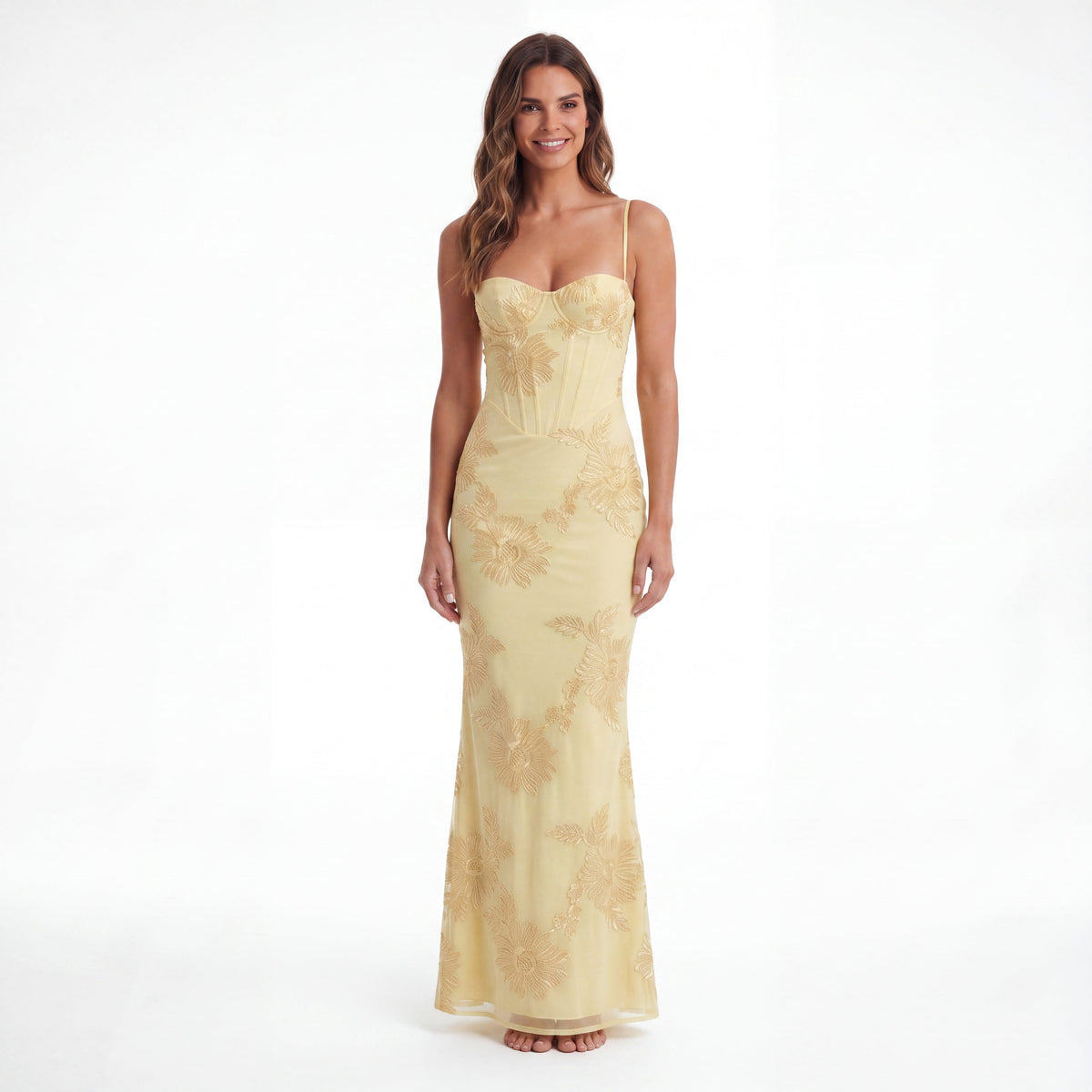 Lucero | Vestido Floral de Gala