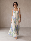 Oriah | Vestido longue à coupe trapèze à motifs floraux