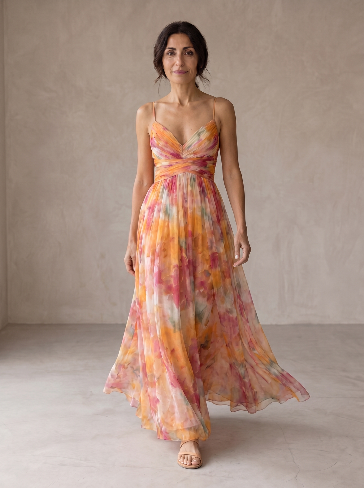 Giselle | Ravissante Vestido longue à imprimé floral