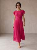 Seraphina | Elegante Vestido longue plissée à la taille nouée