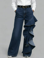 Siena | Jeans Wide Leg con Volante