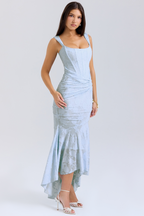 Vestido Largo · Azul Claro