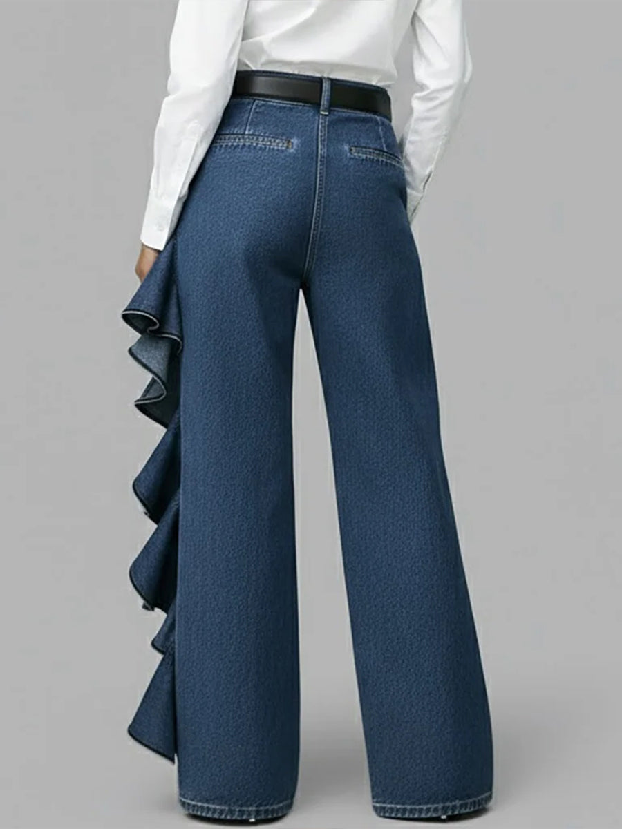 Siena | Jeans Wide Leg con Volante