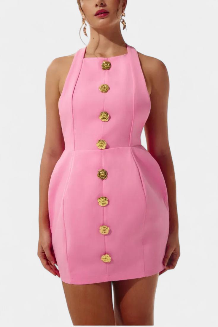 Yvonne | Vestido Mini Espalda Abierta