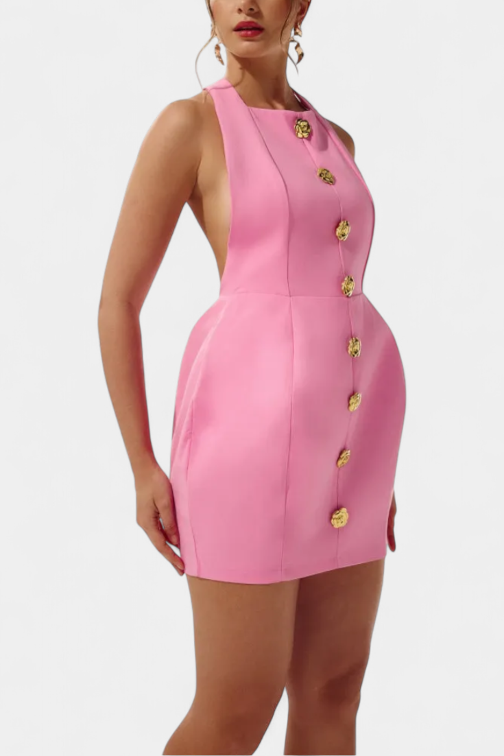 Yvonne | Vestido Mini Espalda Abierta