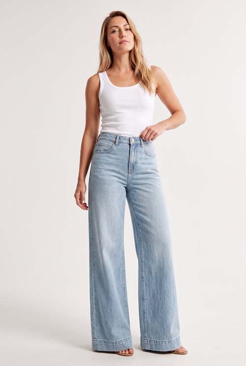 Alba | Jeans Campana de Tiro Alto